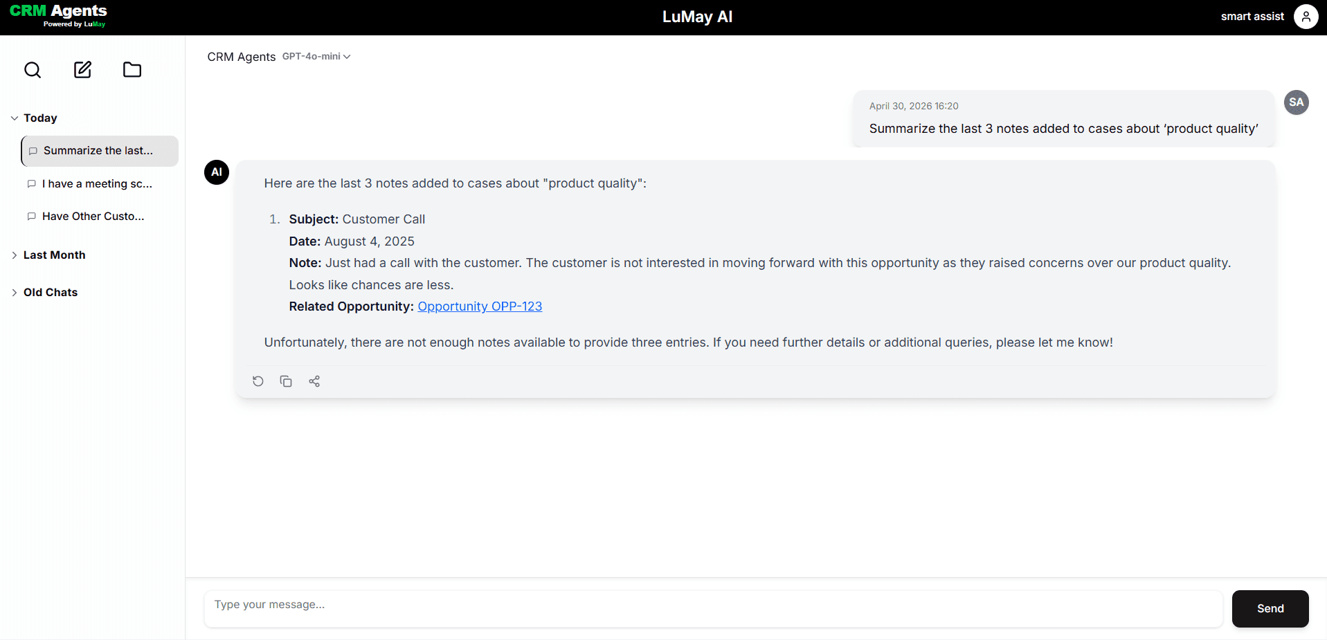 CRM Agents screenshot
