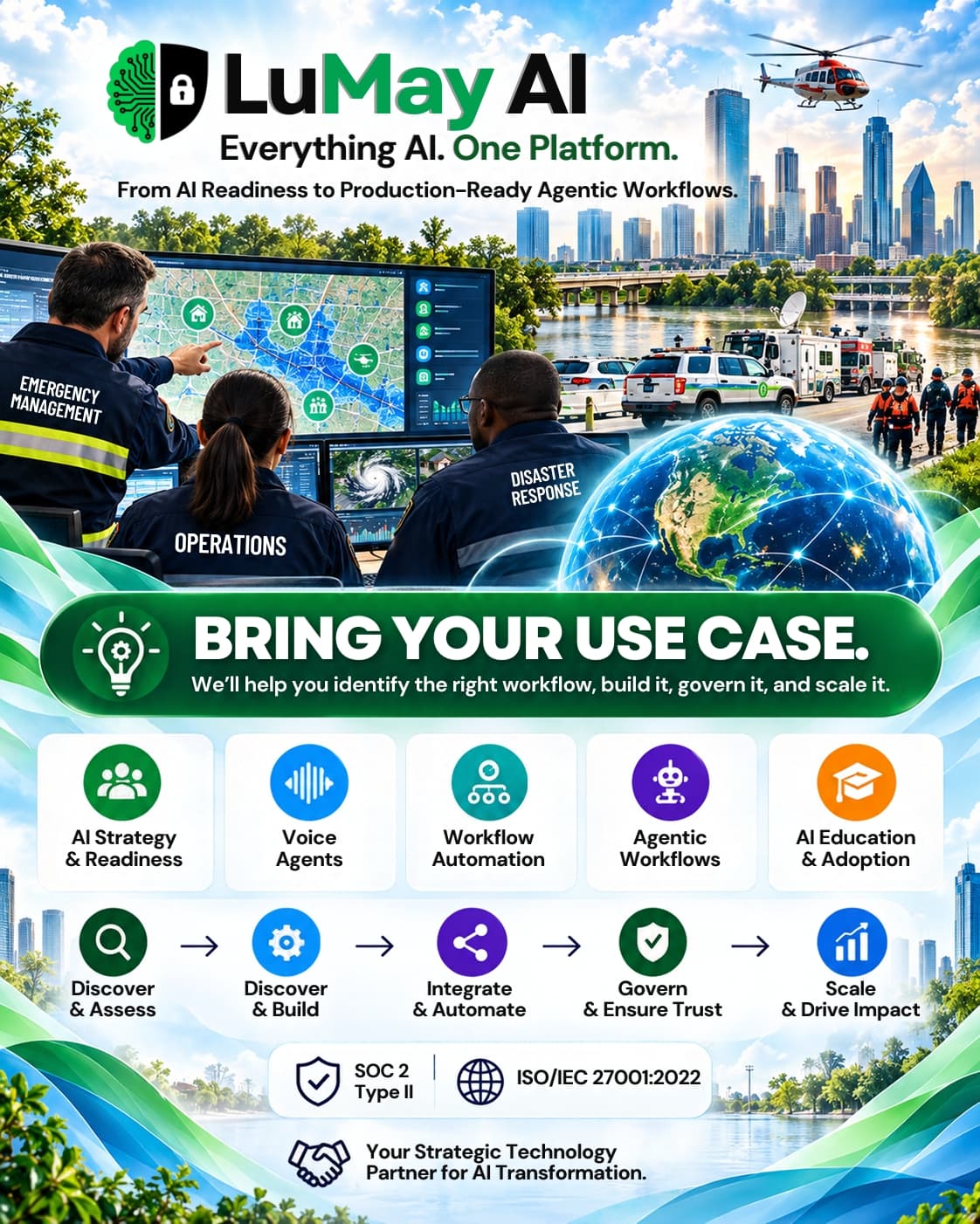 Disasters Expo Texas 2026 Hero Visual - LuMay AI Resilience Command Center