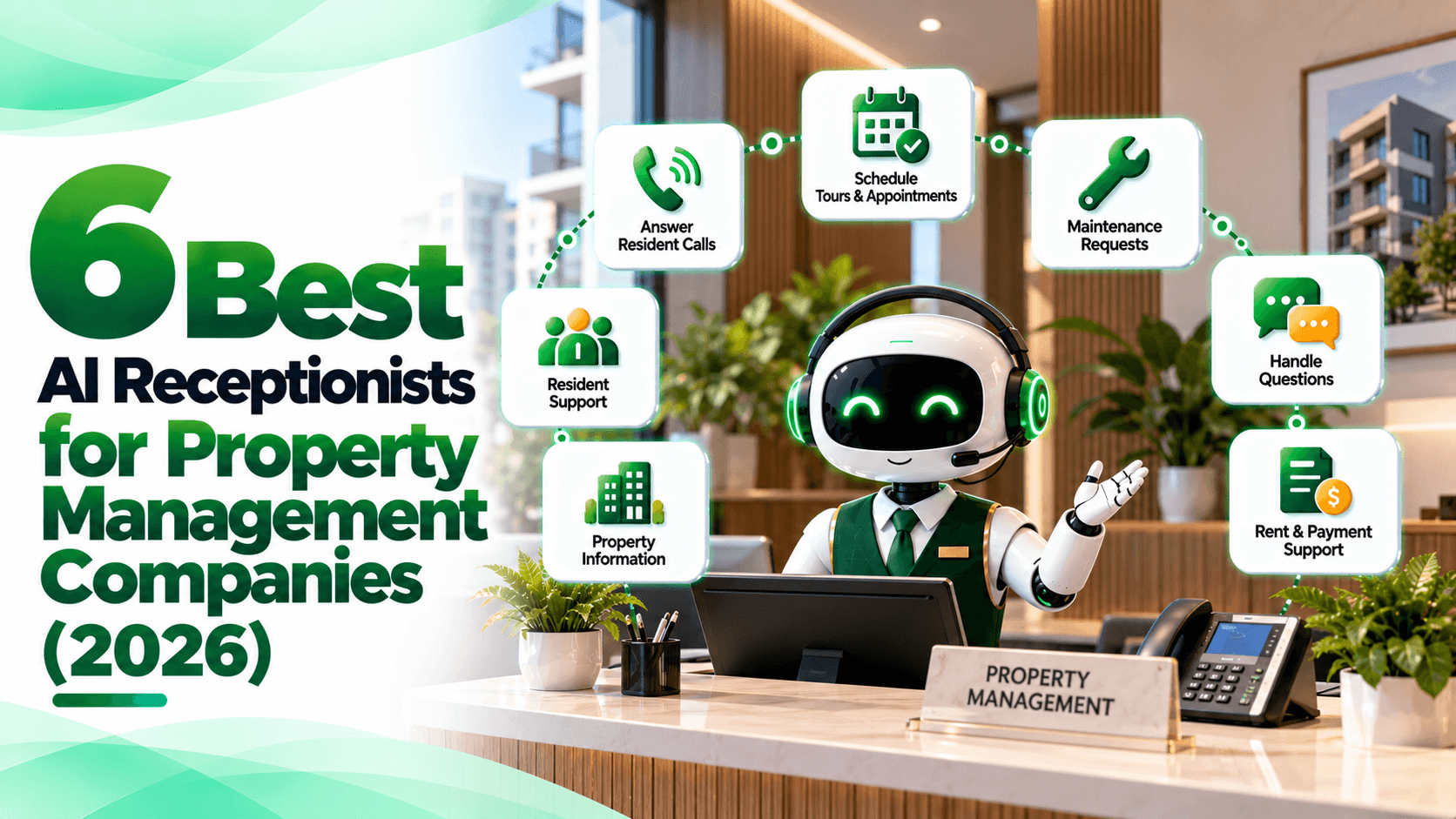 6 Best AI Receptionists for Property Management Companies (2026)