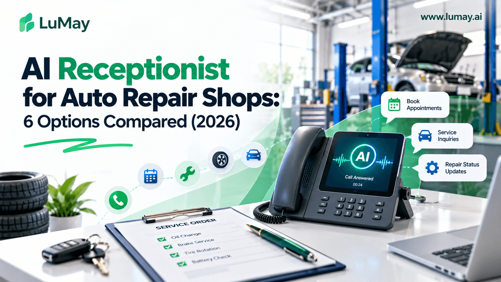 AI Receptionist for Auto Repair Shops: 6 Options Compared (2026)