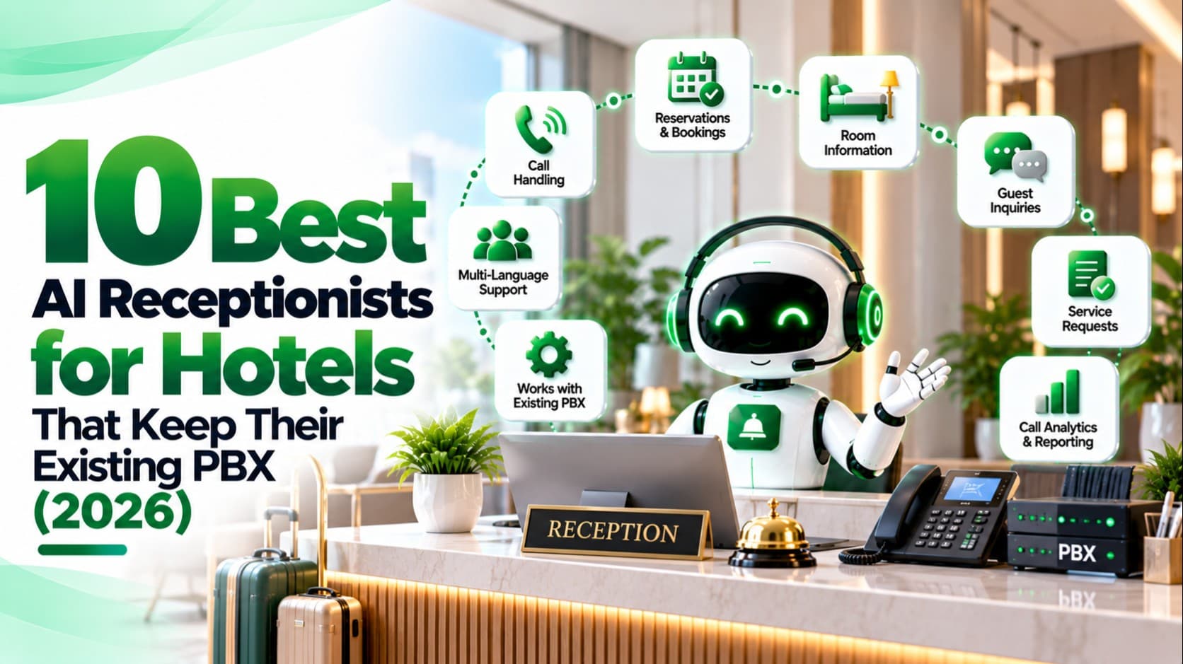 10 Best AI Receptionists for Hotels That Keep Their Existing PBX (2026)