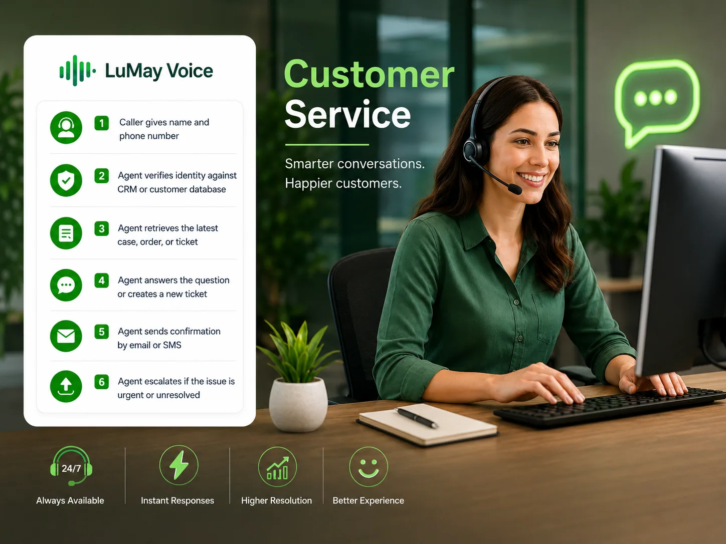 Customer service voice agent