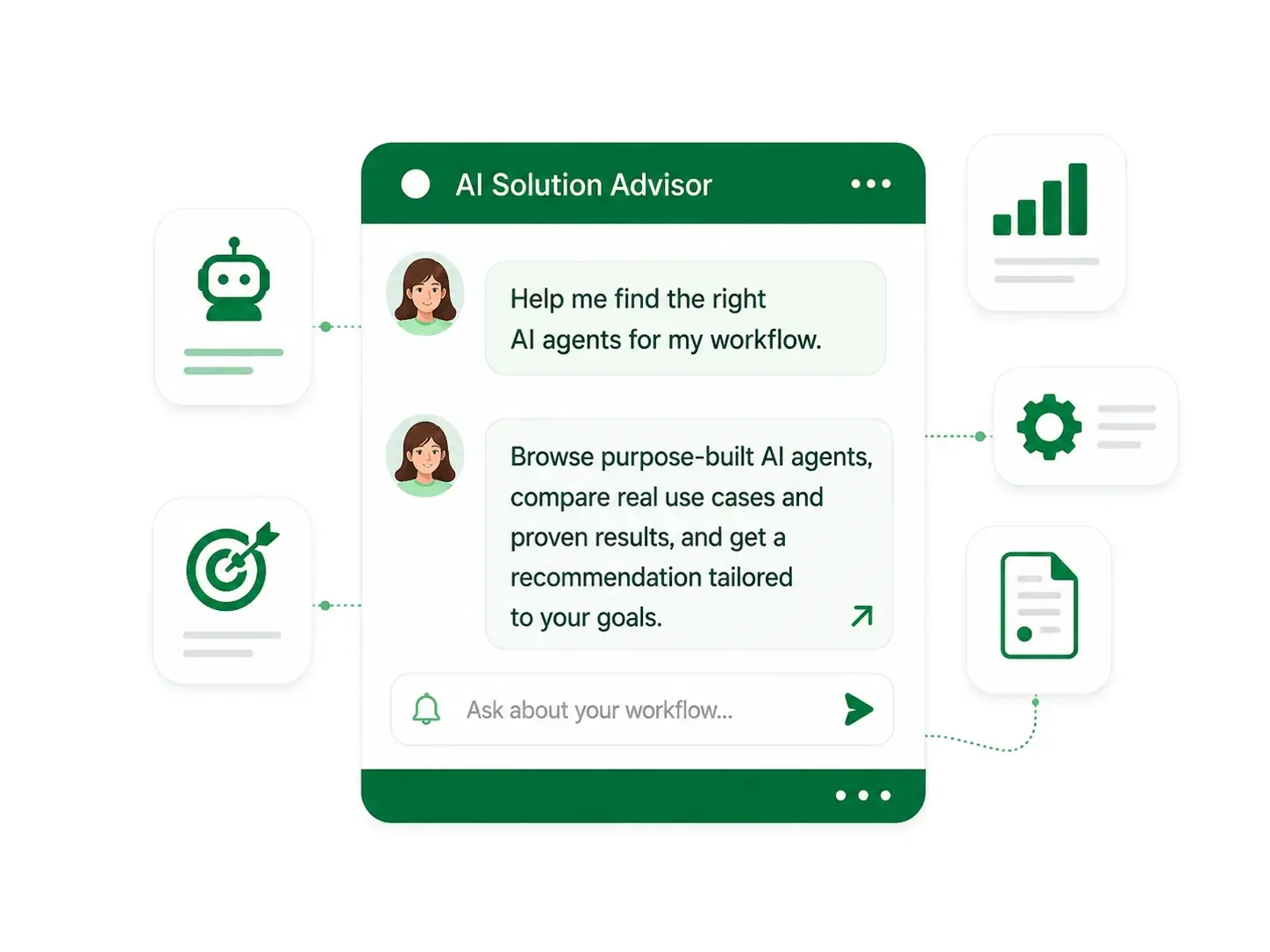 AI agent interface preview