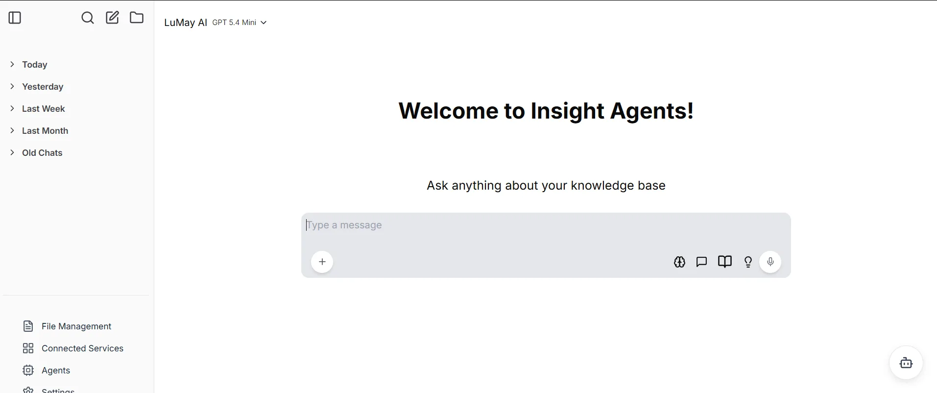 LuMay Insight Agent dashboard