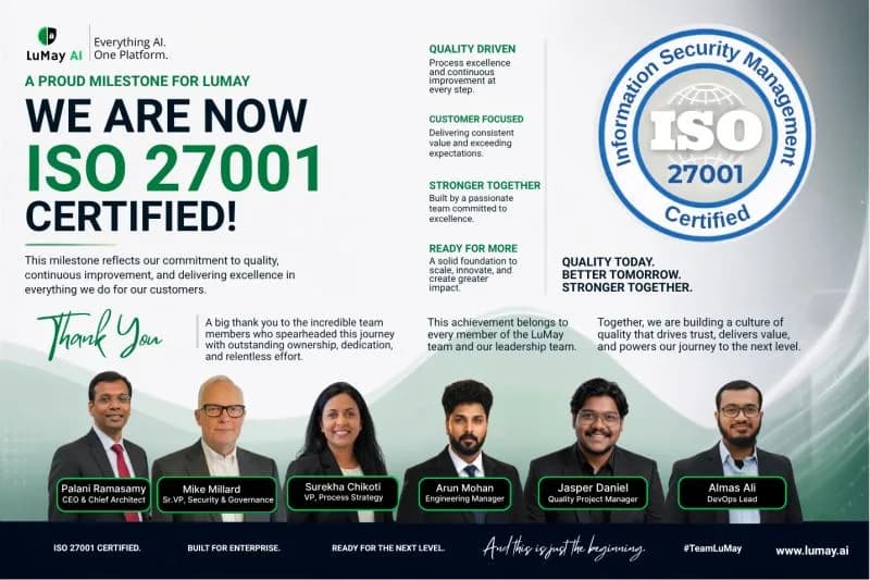 LuMay ISO 27001 certified