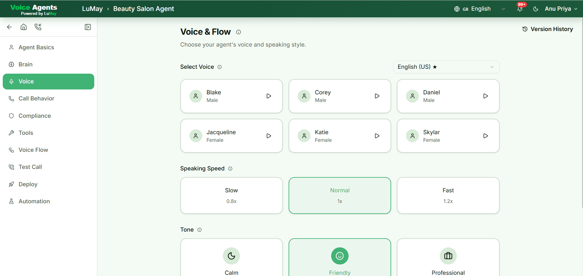 Choose Voice screenshot